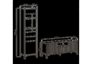 Готовая гостиная, Иадама белый / белый глянец комплектация 4