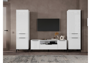 Готовая гостиная, Иадама белый / белый глянец комплектация 9