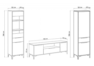 Готовая гостиная, Иадама белый / белый глянец комплектация 6