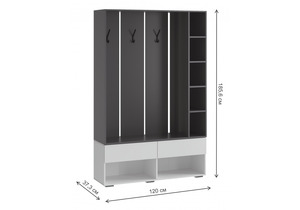 Прихожая, Роут белый / графит