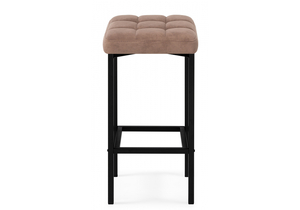 Барный стул, Лофт микровелюр катания корица / черный матовый