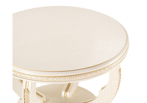 Журнальный стол, Луис круглый слоновая кость / золото