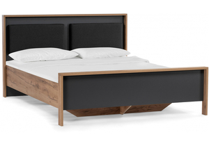 Кровать, Тхан 180х200 дуб крафт золотой / антрацит