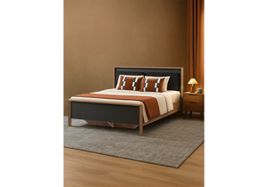 Кровать, Тхан 180х200 дуб крафт золотой / антрацит
