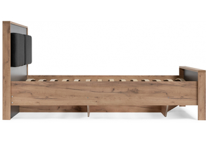 Кровать, Тхан 180х200 дуб крафт золотой / антрацит