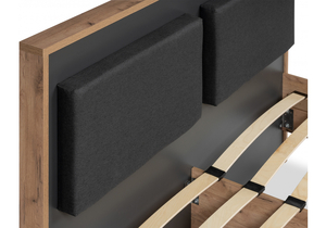 Кровать, Тхан 180х200 дуб крафт золотой / антрацит