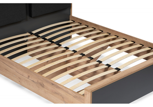 Кровать, Тхан 180х200 дуб крафт золотой / антрацит