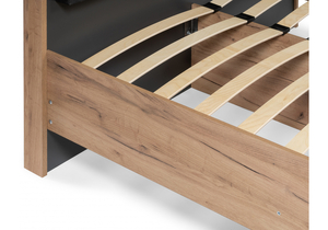 Кровать, Тхан 180х200 дуб крафт золотой / антрацит