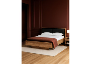 Кровать, Клауд 140х200 парящая дуб крафт золотой / антрацит