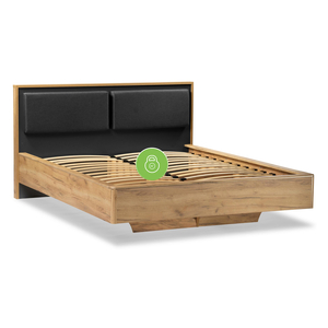 Кровать, Клауд 140х200 парящая дуб крафт золотой / антрацит