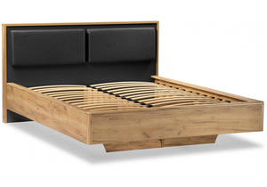 Кровать, Клауд 140х200 парящая дуб крафт золотой / антрацит