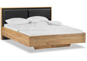 Кровать, Клауд 160х200 парящая дуб крафт золотой / антрацит