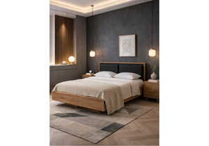 Кровать, Клауд 160х200 парящая дуб крафт золотой / антрацит