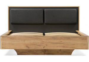 Кровать, Клауд 160х200 парящая дуб крафт золотой / антрацит