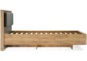 Кровать, Клауд 160х200 парящая дуб крафт золотой / антрацит