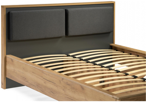 Кровать, Клауд 160х200 парящая дуб крафт золотой / антрацит