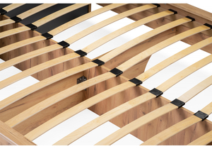 Кровать, Клауд 160х200 парящая дуб крафт золотой / антрацит