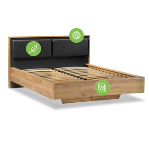 Кровать, Клауд 160х200 парящая дуб крафт золотой / антрацит