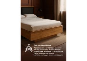 Кровать, Клауд 160х200 парящая дуб крафт золотой / антрацит