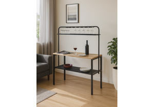 Барный стол, Нари 120х50х171 делано / черный матовый