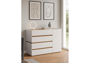 Комод, Атлон белый / дуб вотан