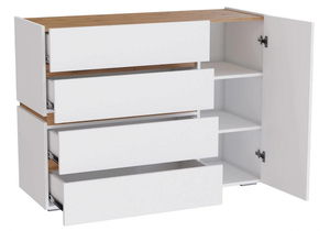 Комод, Атлон белый / дуб вотан