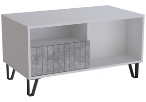 Журнальный стол, Эннис белый / бетон светлый