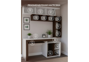 Корпусная мебель, Модена комплектация 1 белый / венге