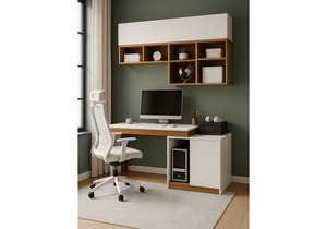 Корпусная мебель, Модена комплектация 4 белый / дуб вотан