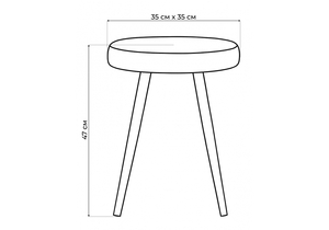 Табурет, Сино velutto 28 / черный