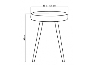 Табурет, Сино velutto 05 / черный