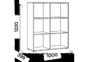 Стеллаж, Чернин дуб вотан / графит