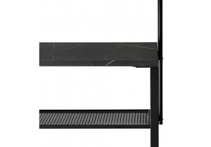 Барный стол, Нари 120х50х171 файерстоун / черный матовый