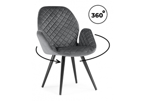 Стул, Муат поворотное графитовый / черный