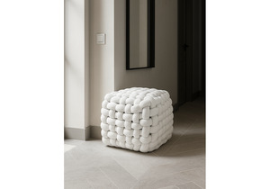 Банкетка, Akura-П белый велюр