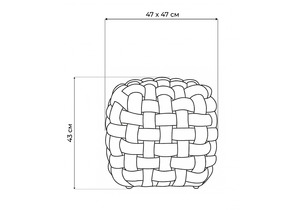 Банкетка, Akura-П белый велюр