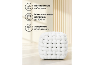 Банкетка, Akura-П белый велюр