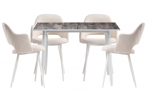 Обеденная группа, Морита бежевый / кантри 2047 / белый