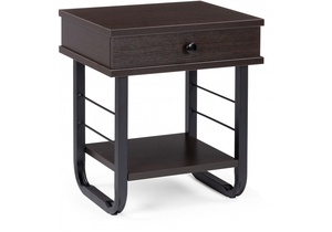 Тумба прикроватная, Малгома черная / венге