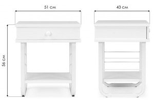 Тумба прикроватная, Малгома черная / венге