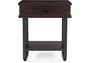 Тумба прикроватная, Малгома черная / венге