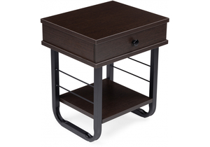 Тумба прикроватная, Малгома черная / венге