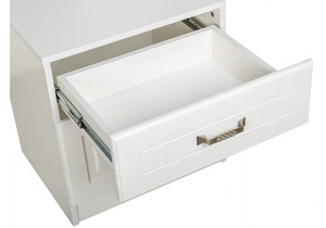 Тумба прикроватная, Ливерпуль 08.146 белый / ясень ваниль НМ-1012-100 пвх