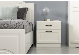 Тумба прикроватная, Ливерпуль 08.146 белый / ясень ваниль НМ-1012-100 пвх