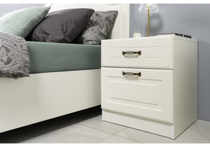 Тумба прикроватная, Ливерпуль 08.146 белый / ясень ваниль НМ-1012-100 пвх