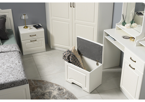 Тумба прикроватная, Ливерпуль 08.146 белый / ясень ваниль НМ-1012-100 пвх