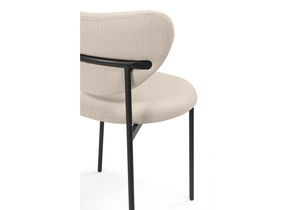 Стул на металлокаркасе, Тео серо-бежевый (elon 30) / черный