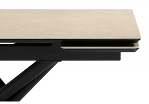 Керамический стол, Мэриан 140(200)х80 okara light yellow / черный