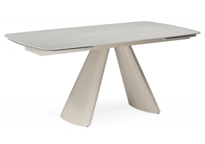 Керамический стол, Grig 165(240)x90 серо-бежевый