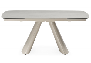 Керамический стол, Grig 165(240)x90 серо-бежевый